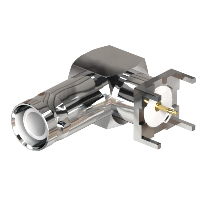 SHV Jack R/A PCB Mount Receptacle — 3D model preview