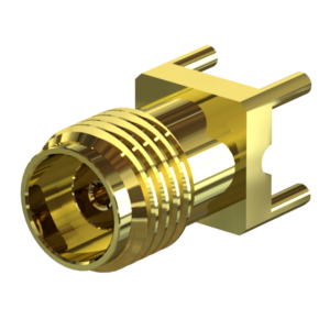 KJ-05-BK-01-Au 2.92 mm K jack PCB surface-mount receptacle, main view