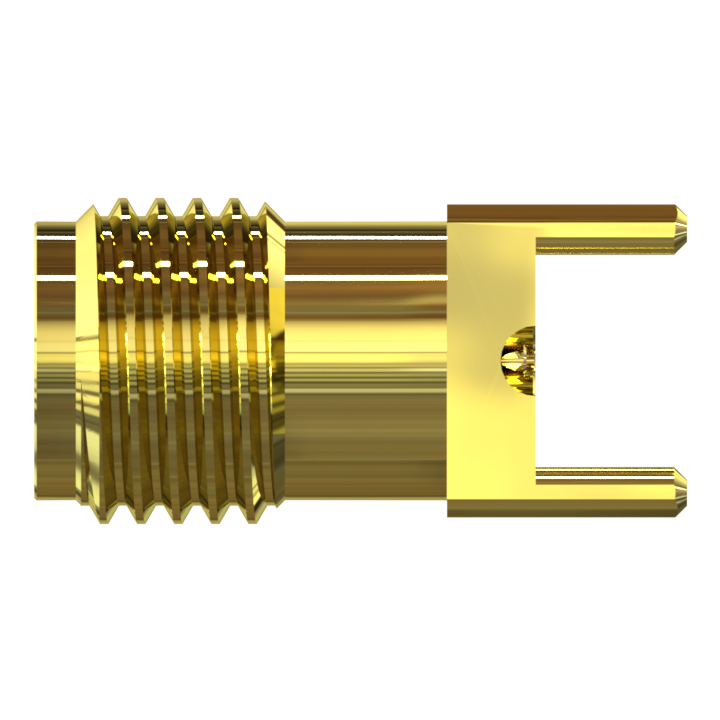KJ-05-BK-01-Au 2.92 mm K jack PCB receptacle, alternate view 3