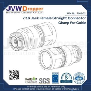 7/16 Jack Female Straight Connector Clamp for Cable