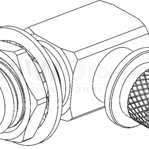 BMA Plug Male Right Angle Connector Bulkhead Crimp for Cable (Panel Mount)