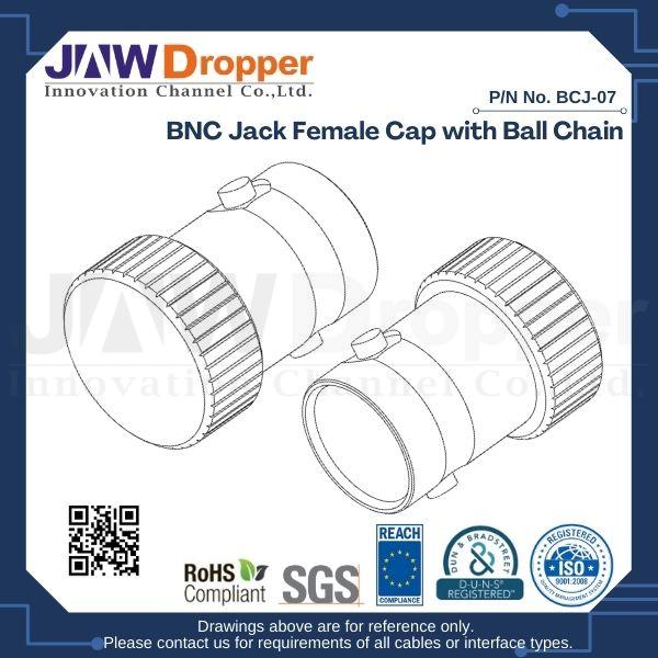 BNC Jack Female Cap with Ball Chain