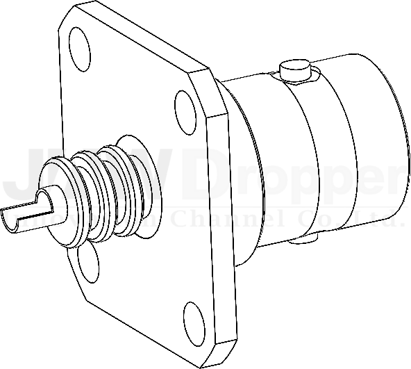C Jack Female Straight Connector Receptacle (Flange Mount)