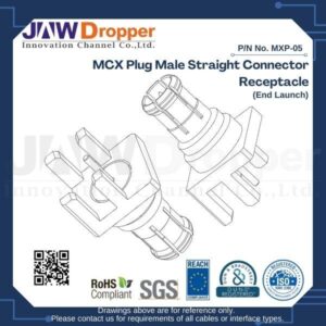 MCX Plug Male Straight Connector Receptacle (End Launch)