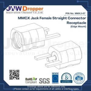 MMCX Jack Female Straight Connector Receptacle (Edge Mount)