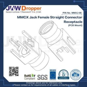 MMCX Jack Female Straight Connector Receptacle (PCB Mount)