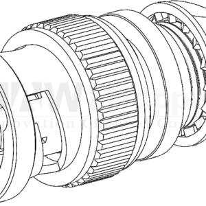 MHV Plug Male Straight Connector Receptacle (Front Mount)