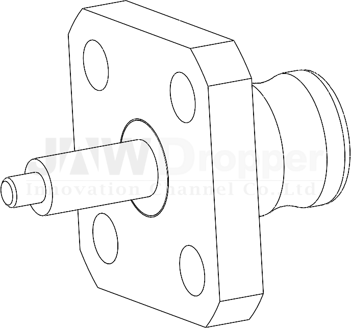 MCX Jack Female Straight Connector Receptacle (Flange Mount)