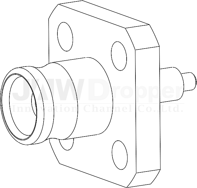 MCX Jack Female Straight Connector Receptacle (Flange Mount)