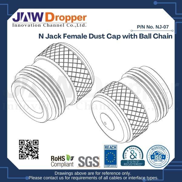 N Jack Female Dust Cap with Ball Chain