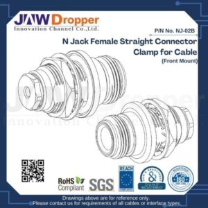 N Jack Female Straight Connector Clamp for Cable (Front Mount)