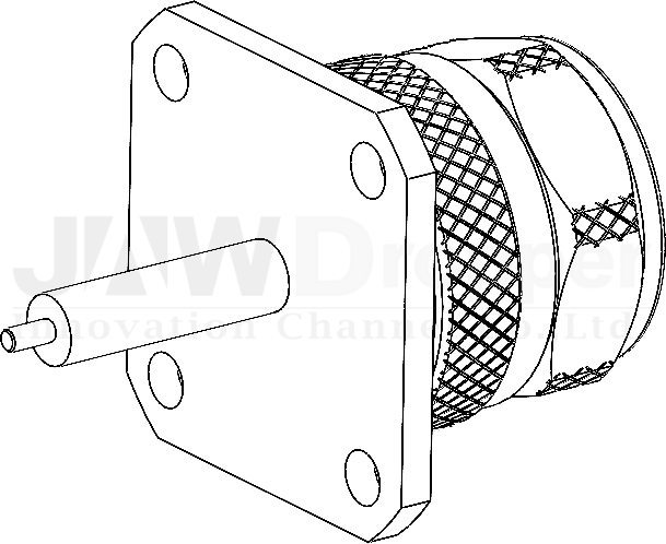 N Plug Male Straight Connector Panel Receptacle (Flange Mount)