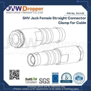 SHV Jack Female Straight Connector Clamp for Cable