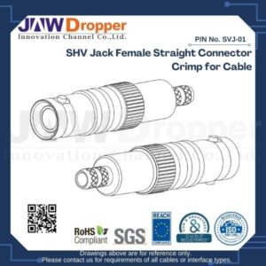 SHV Jack Female Straight Connector Crimp for Cable