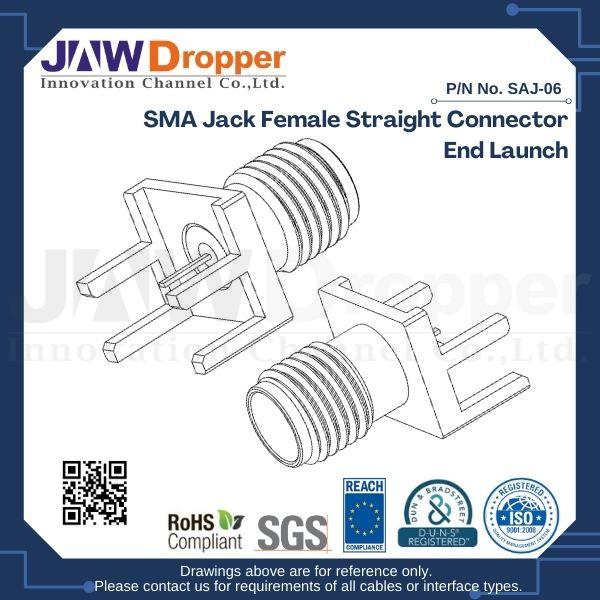 SMA Jack Female Straight Connector End Launch