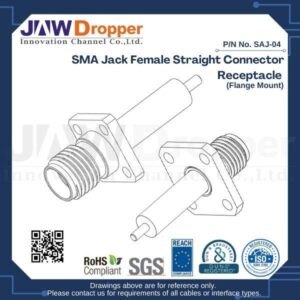 SMA Jack Female Straight Connector Receptacle (Flange Mount)
