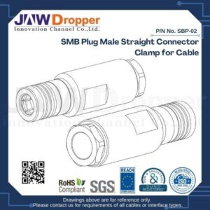 SMB Plug Male Straight Connector Clamp for Cable