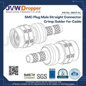 SMC CONNECTORS The SMC connector series is designed with an interface that features threaded coupling with 10-32 threads for various applications up to 6 GHz. The SMC coaxial connectors offer broadband performance with low reflection DC to 10 GHz and are available in 50-ohm configurations. Based on a similar design to the SMB solution, the screw-on locking mechanism of SMC connectors provides a reliable connection which is primarily used in telecommunications and instrumentation applications. FEATURES AND BENEFITS Conforms to the interface dimensions of MIL-STD-348 Threaded coupling ideal for applications where vibration resistance is important Ideal for semi-rigid cables or miniature flexible cables APPLICATIONS Antennas Instrumentation Telecommunications PC/LAN SMC CONNECTOR SPECIFICATIONS SMC Connectors Specifications - 50Ohm Impedance 50 Ohm Frequency Range DC - 4 GHz (DC - 10 GHz on Extended Range Designs) Voltage Rating (Sea Level) 335 Volts RMS Continuous Voltage Rating (70,000 ft) 85 Volts RMS Continuous Dielectric Withstanding Voltage RG-178/RG-196 Group 750 VRMS Min RG-174/RG-316/RG-188 Group 1000 VRMS Min Note: These characteristics are typical and may not apply to all connectors.