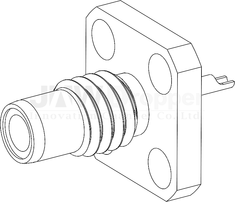 SMC Jack Female Straight Connector Receptacle PIN Solder (Flange Mount)