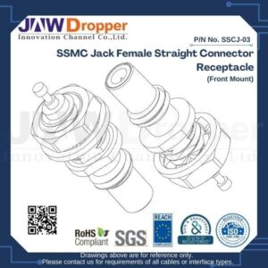 SSMC Jack Female Straight Connector Receptacle (Front Mount)