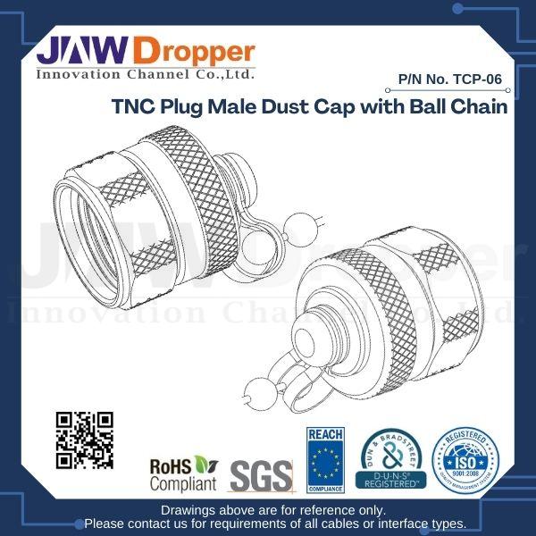 TNC Plug Male Dust Cap with Ball Chain