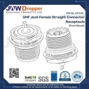 UHF Jack Female Straight Connector Receptacle (Front Mount)